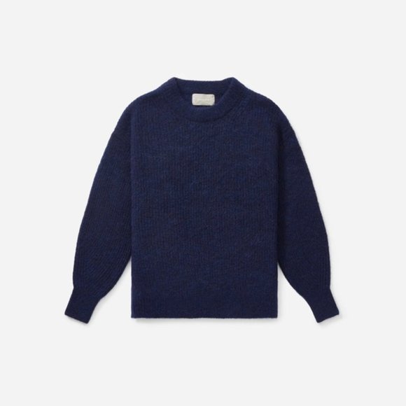 Everlane The Alpaca Crew - Heathered Cobalt - Picture 7 of 10